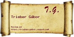 Trieber Gábor névjegykártya