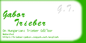gabor trieber business card